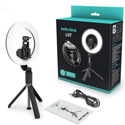 Mini Aro de Luz LED para Celular y Grabación (con Control y Modos RGB)